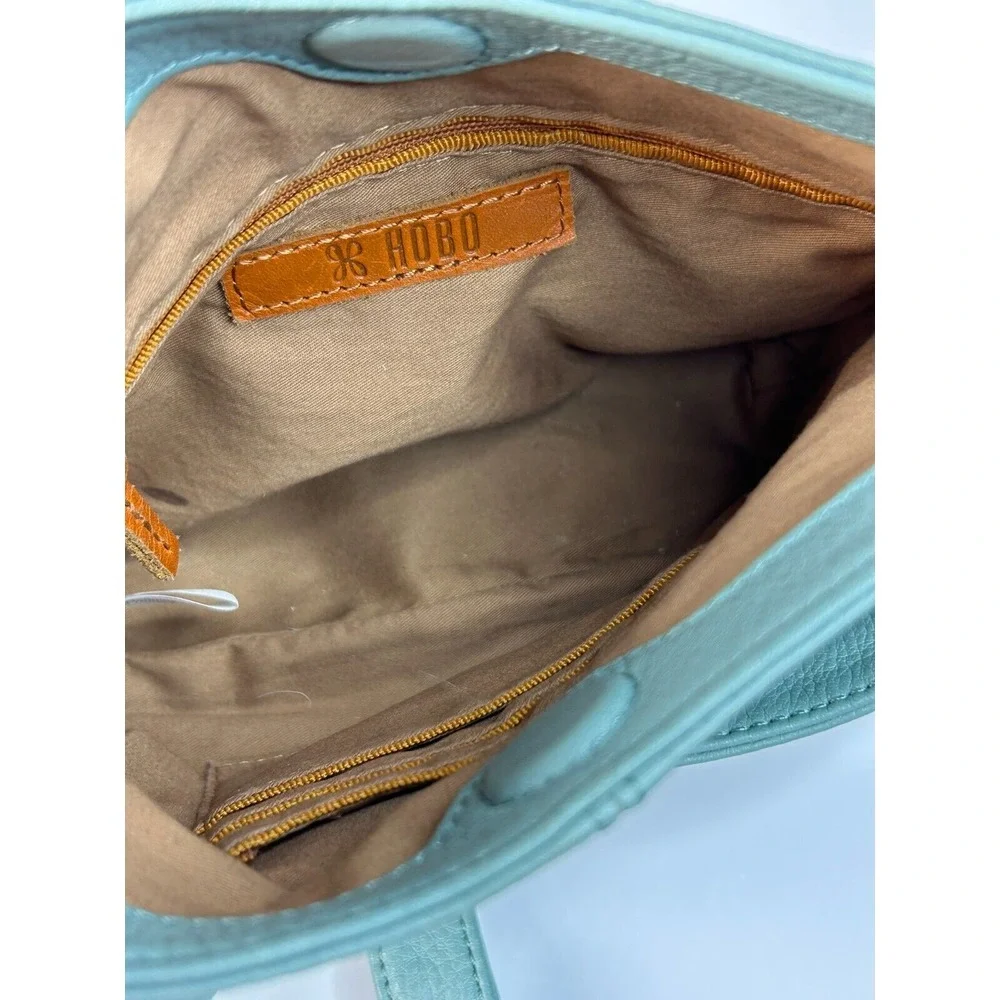 HOBO‎ Pale Green Pier Small Crossbody Leather Lightweight Spring Packable